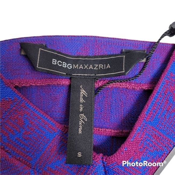 BCBGMAXAZRIA KIANA Geometric Jacquard  Cropped Top Size‎ SMALL - Picture 7 of 12